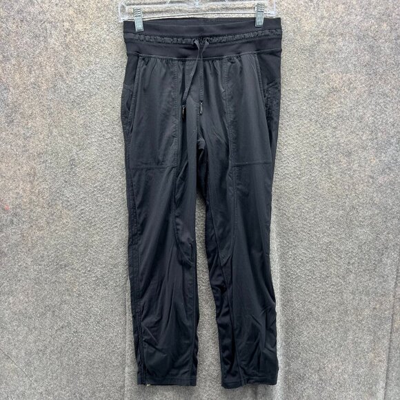 Lululemon Dance Studio Pants Women 8 Black Drawstring Waist Lightweight Stretch - Picture 1 of 9
